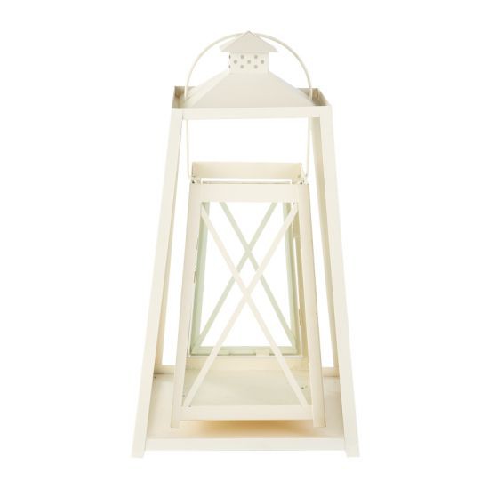 KASSA HOME ตะเกียงไฟโลหะ STAND รุ่น L1144-M ขนาด 21.5 x 21.5 x 65 ซม. สีครีม สำหรับประดับตกแต่งเพื่อความสวยงาม สบายตา