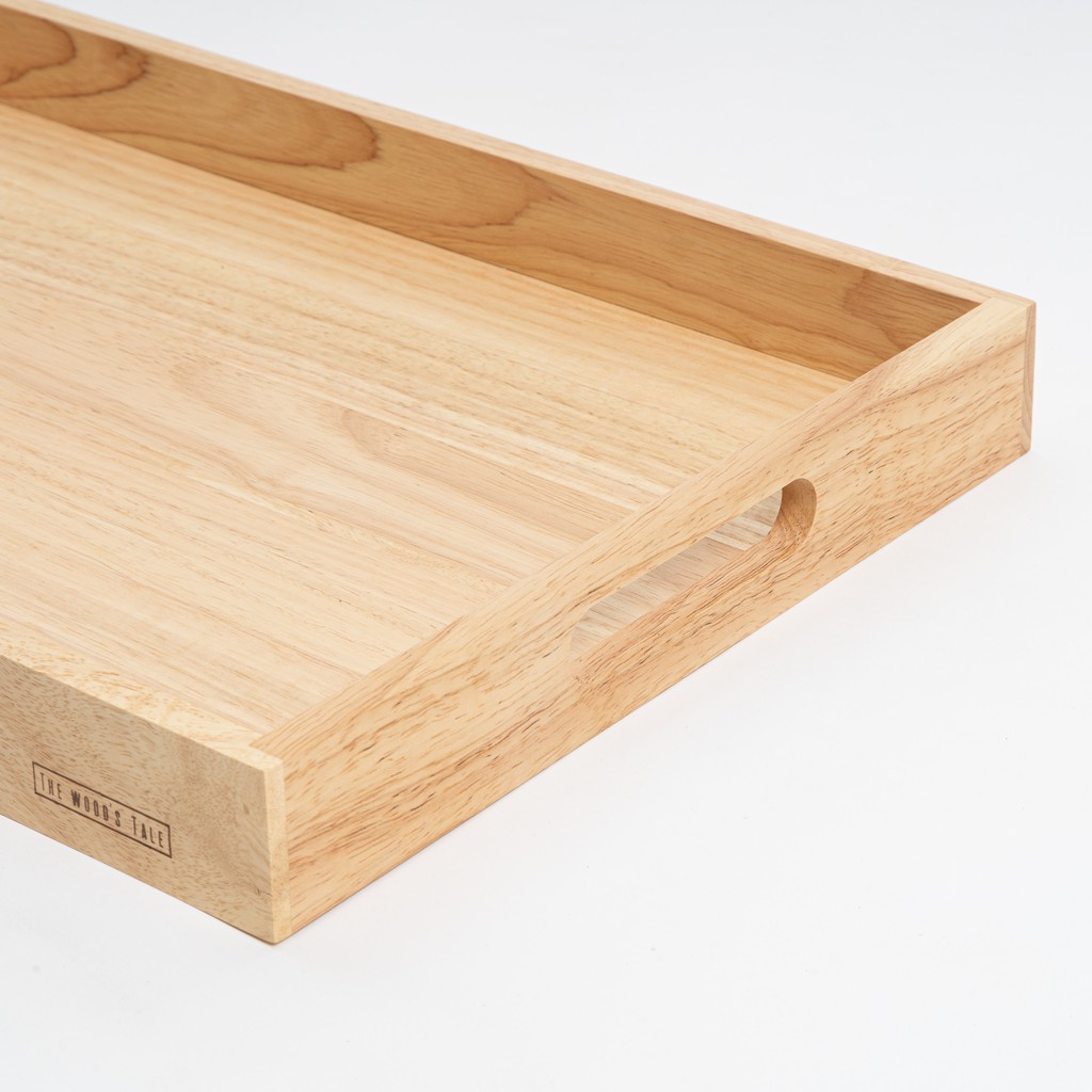 The Wood's Tale ถาดไม้ ถาดเสิร์ฟ SERVING TRAY จากไม้แท้ธรรมชาติ มี 2 ไซส์
