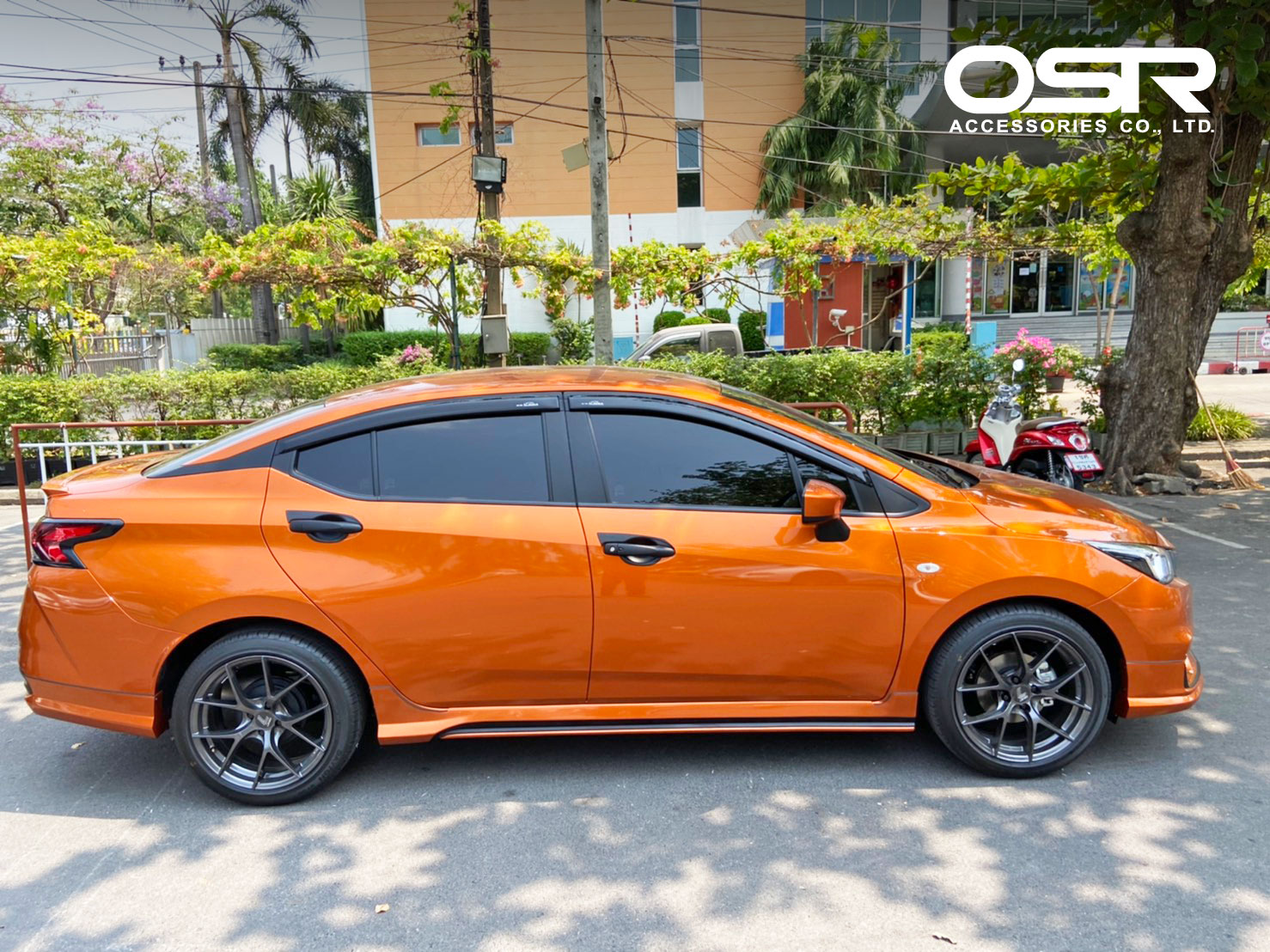ชุดแต่งรถ สเกิร์ต-สปอยเลอร์ All New Almera 2020 Turbo ทรง SR-Limited By OSR