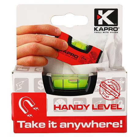 ระดับน้ำ KAPRO BOX 4 นิ้ว สีดำ-แดง น้ำหนักเบา มีหน่วยวัดที่ละเอียดชัดเจน