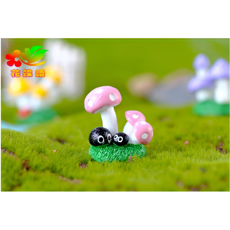 ของจิ๋ว - ขอนไม้แต่งสวนรูปเห็ด