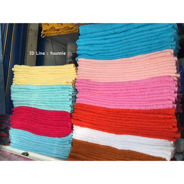 ผ้าเช็ดหน้าพาดบ่า ผ้าเช็ดผม ผ้าร้านทำผม คอตต้อนแท้100% (อ่านรายละเอียดก่อนนะคะ)