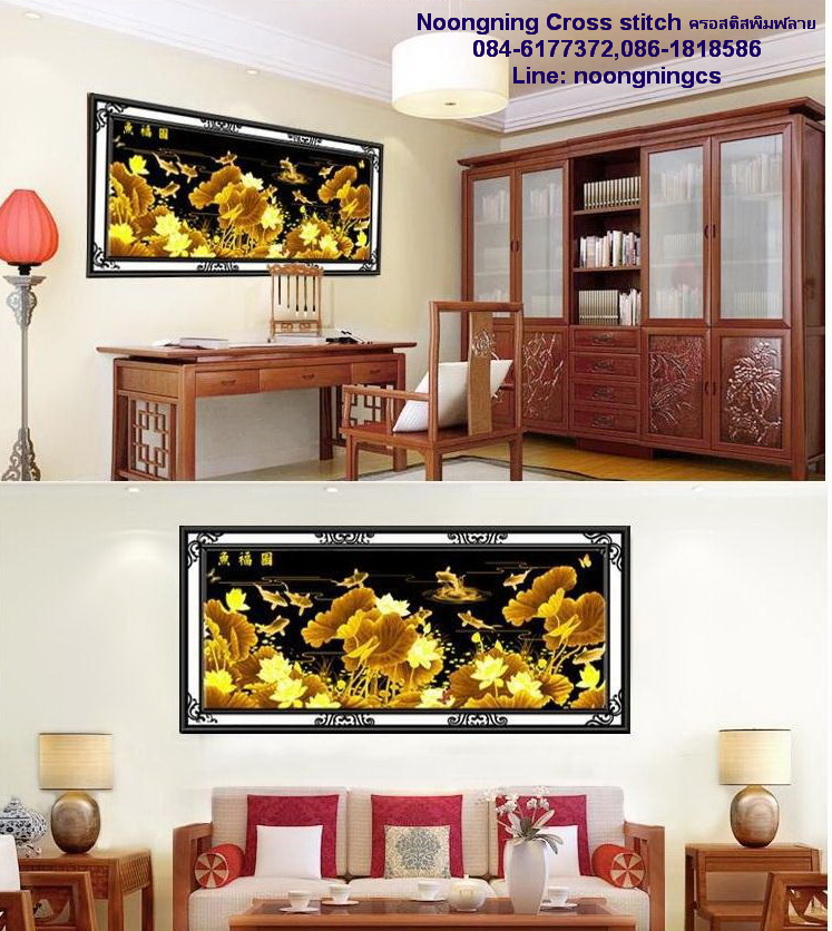 ต้นไม้ ชุดปักครอสติช พิมพ์ลาย ครอสติสจีน งานฝีมือ DIY