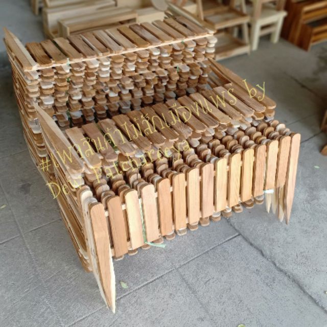 ☑️รั้วไม้สัก รั้วแต่งสวนขนาด1 แผ่น ยาว74cm× สูง40รวมขา cm 1 มัดมี 5 แผ่น ☑️# 1คำสั่งซื้อไม่เกิน 2 มัด อ่านก่อนกดสั่ง