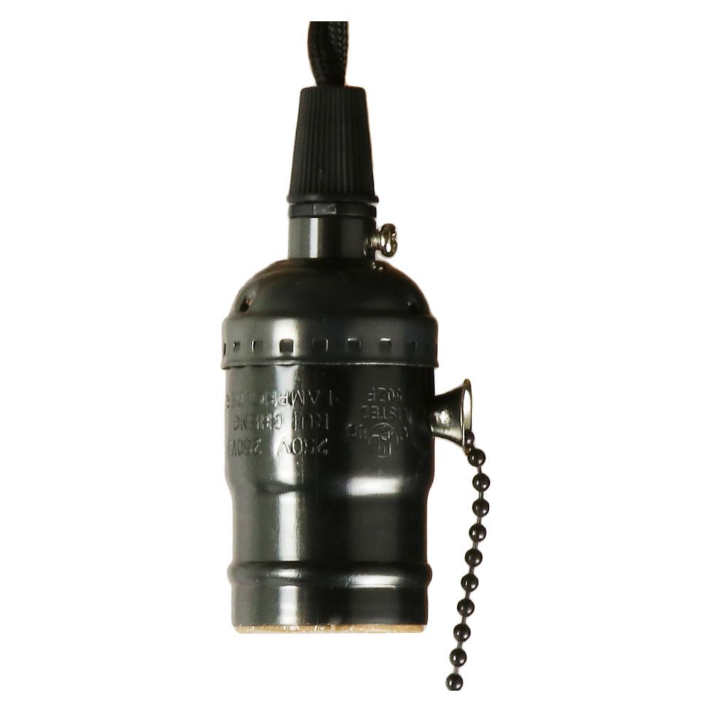 ชุดขั้วหลอดวินเทจ CHAIN RACER E27 สีดำ CLASSIC LAMP HOLDER SET RACER E29 BLACK