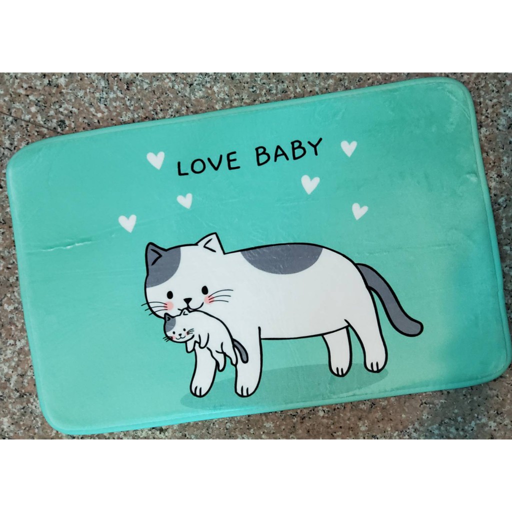 !!!ของพร้อมส่ง !!! พรมเช็ดเท้าลายการ์ตูน พรมกันลื่น พรมห้องน้ำ ห้องนอน ขนาด 40x60 cm.