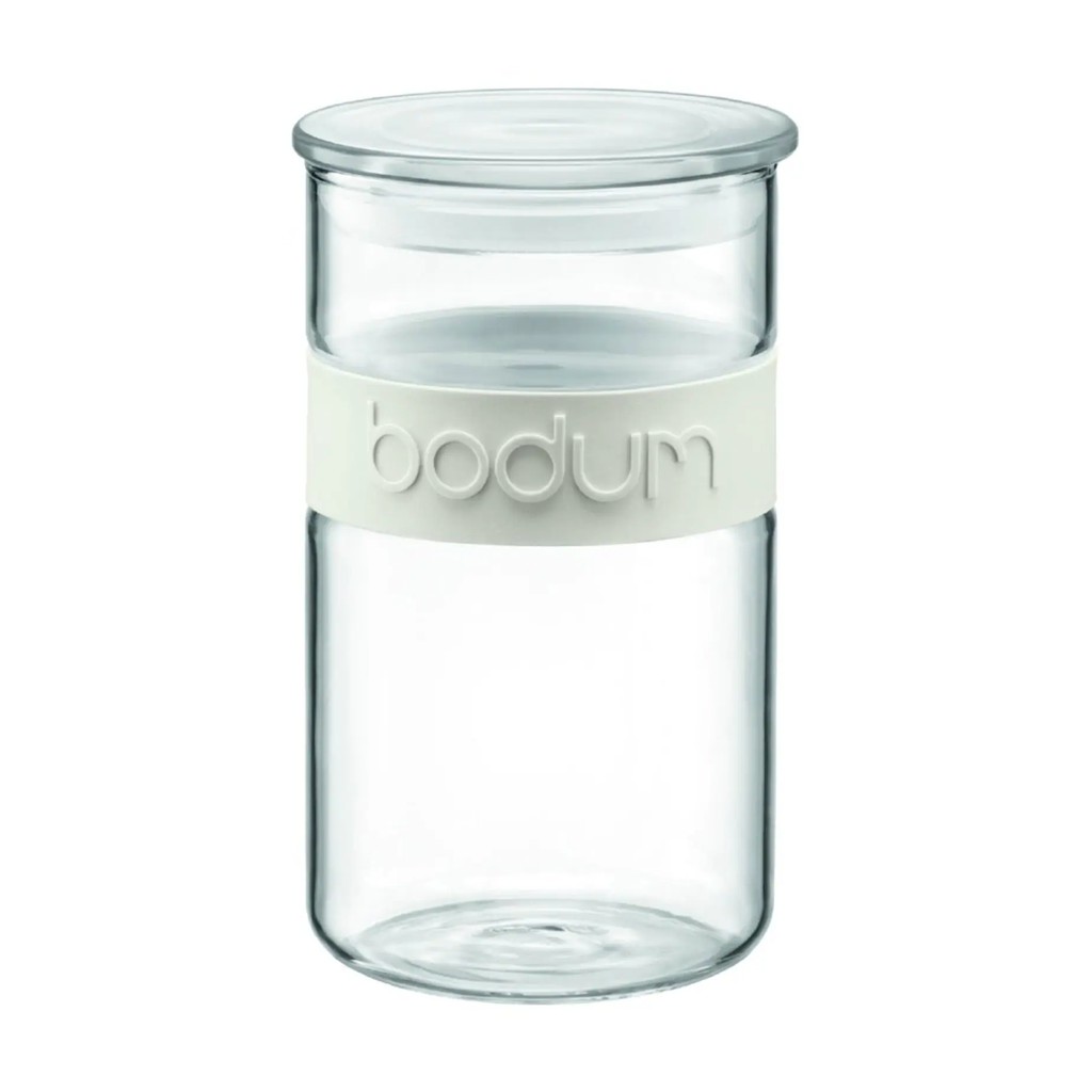 BODUM ขวดโหลสำหรับเก็บอาหารแห้ง ขนาด 1 ลิตร สีขาว