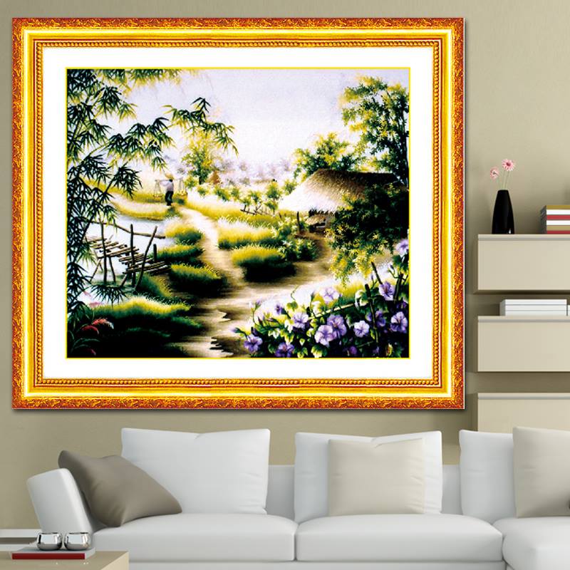 วิถีชีวิตชนบท ชุดปักครอสติช พิมพ์ลาย ครอสติสจีน งานฝีมือ DIY ลดราคา