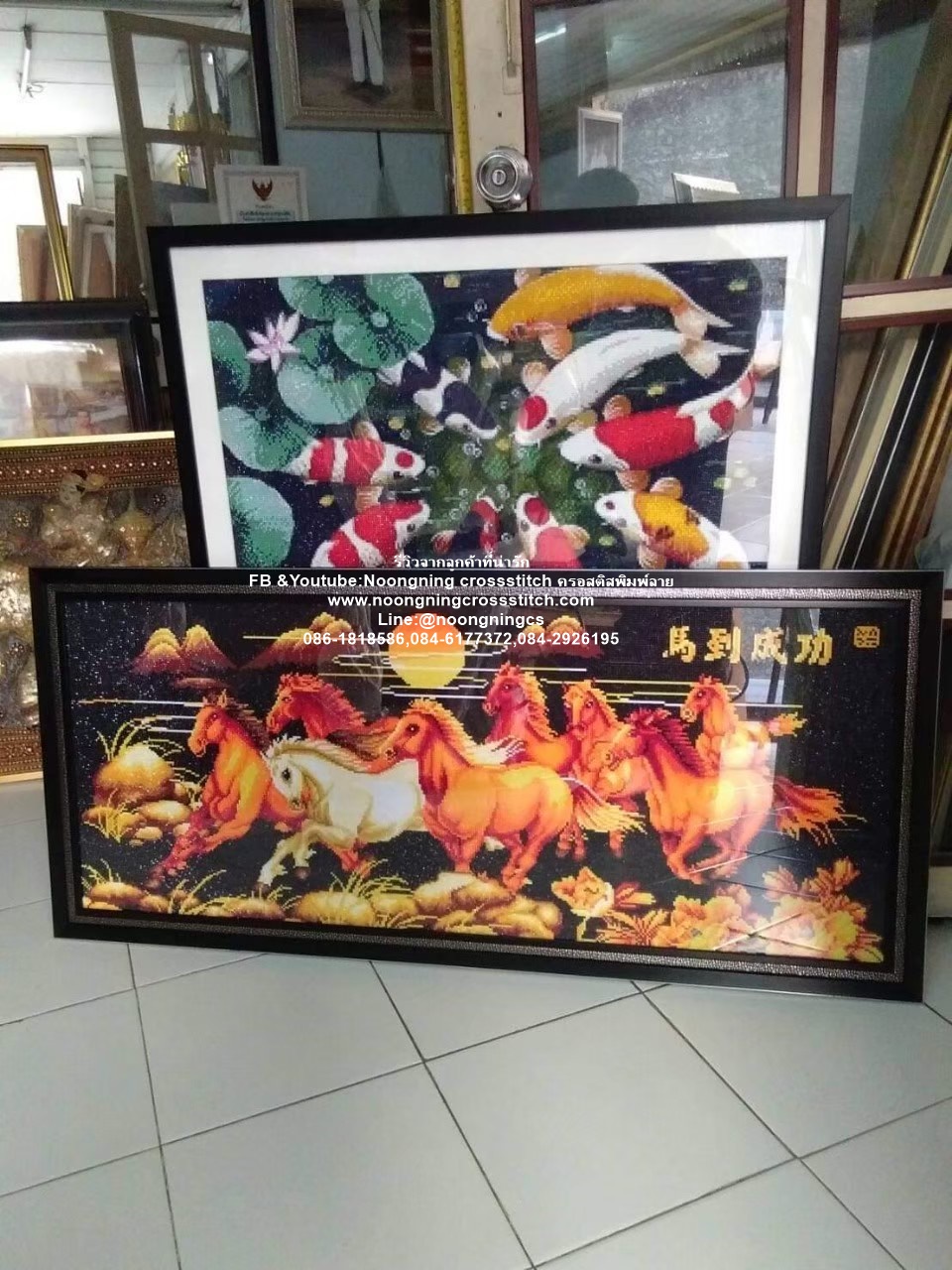 ปลากัด สวยงาม ครอสติสคริสตัล Diamond painting โมเสก ภาพติดเพชร งานฝีมือทำที่บ้าน DIY