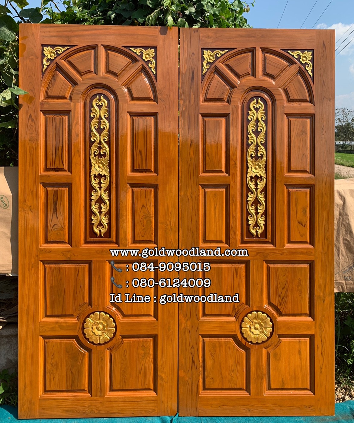 ประตูห้องนอนไม้สัก GB - 18 (คลิกรายละเอียดที่รูป)