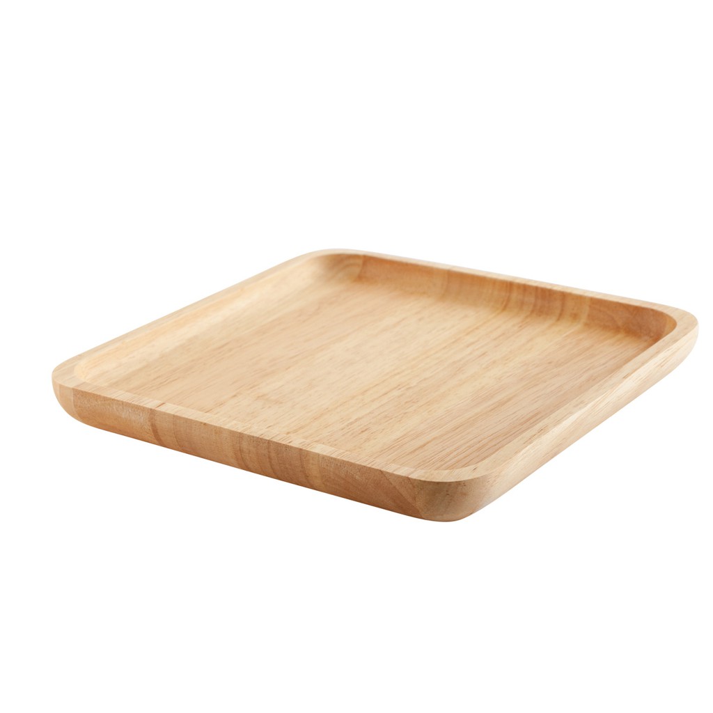The Wood's Tale จานไม้ ถาดไม้ ทรงสี่เหลี่ยมจตุรัส SQUARE PLATE จากไม้แท้ธรรมชาติ มีสีอ่อนและสีเข้ม มี 2 ไซส์