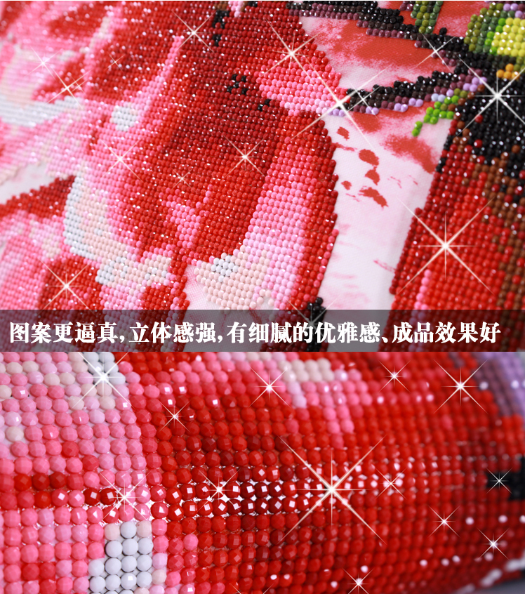 ทุ่งลาเวนเดอครอสติสคริสตัล Diamond painting โมเสก ภาพติดเพชร งานฝีมือ DIY