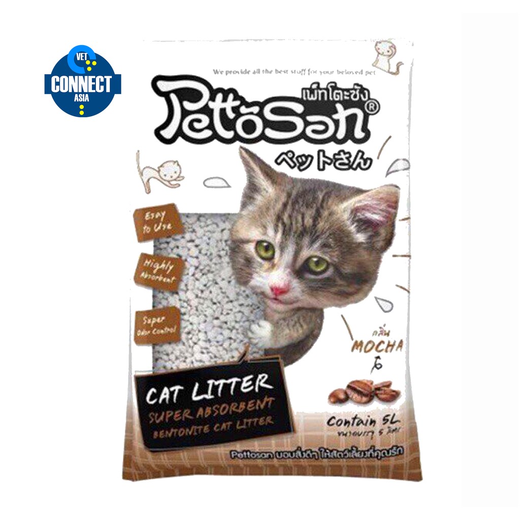 ทรายแมว PettoSan กลิ่นกาแฟ ขนาด 5ลิตร