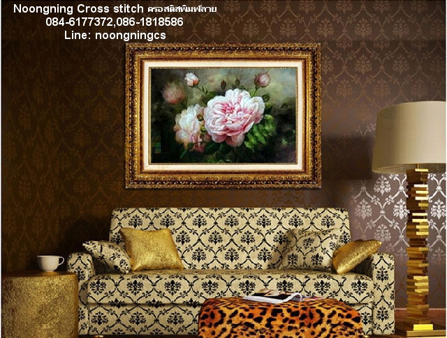 เครื่องดนตรี ชุดปักครอสติช พิมพ์ลาย ครอสติสจีน งานฝีมือ DIY