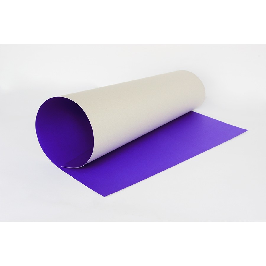 PP313 สีม่วงเข้ม กระดาษโปสเตอร์แข็งสีหน้าเดียว 52X77 ซม. แพ็ค 10 แผ่น