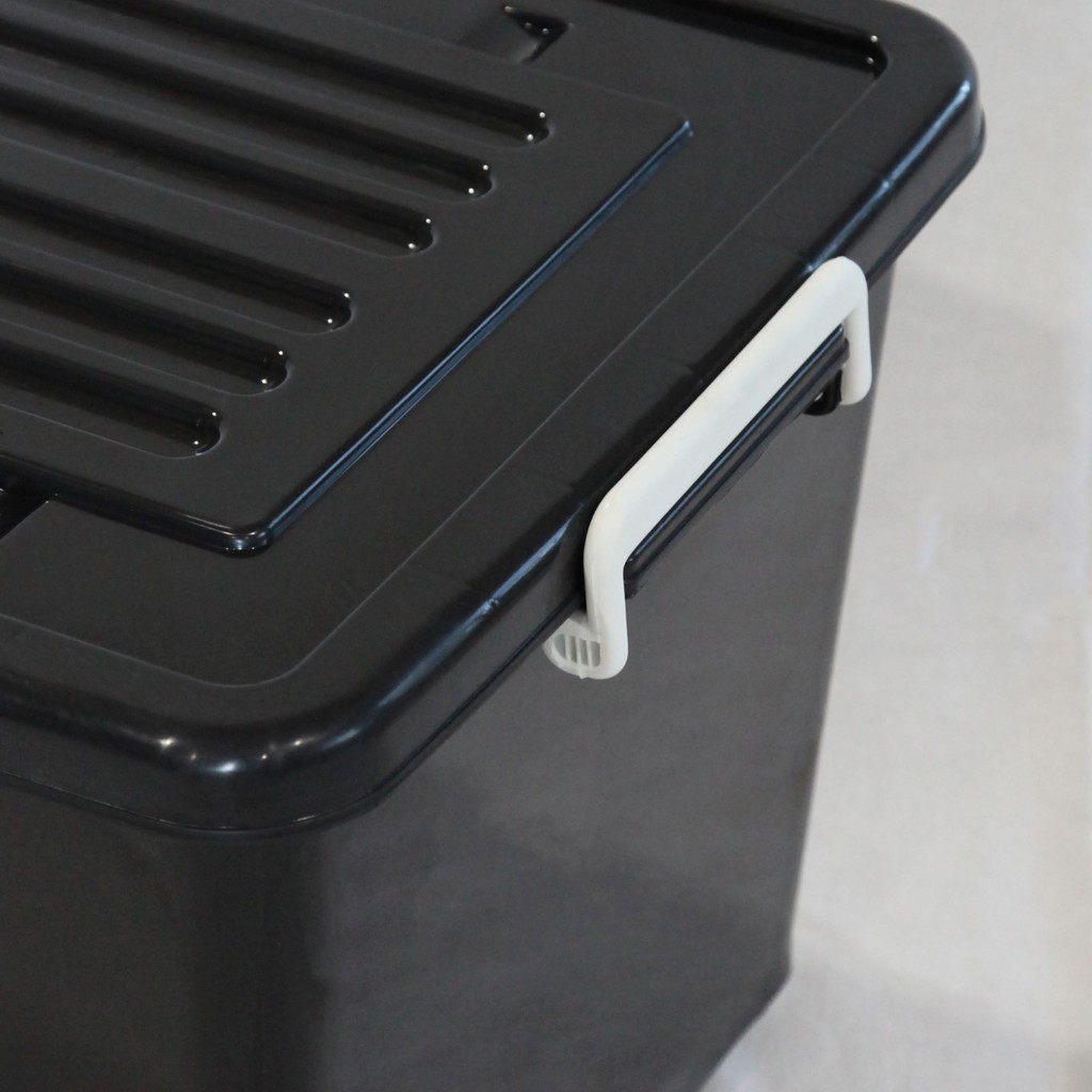 กล่องพลาสติกมีล้อ ลังพลาสติก ขนาด 100 ลิตร (No.303 สีดำ)