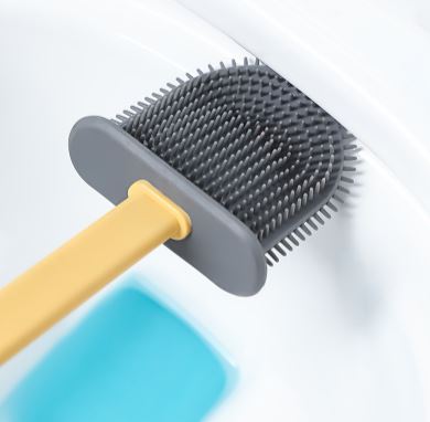 TKJR44R ลดเลย 70 แปรงขัดส้วม แปรงขัดห้องน้ำซิลิโคน ที่ขัดห้องน้ำ พร้อมฐานตั้งเก็บ