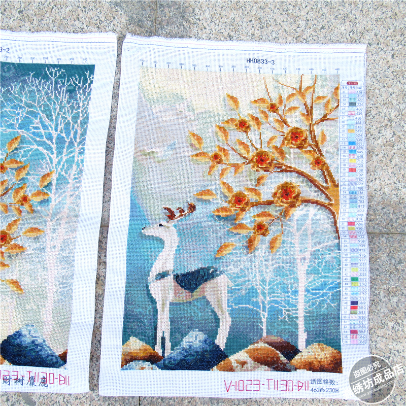 สวนบัวทองคำ ชุดปักครอสติช พิมพ์ลาย ครอสติสจีน งานฝีมือ DIY