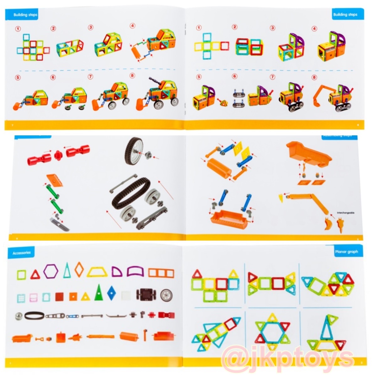 Magical Magnet ตัวต่อเเม่เหล็ก 162 ชิ้น