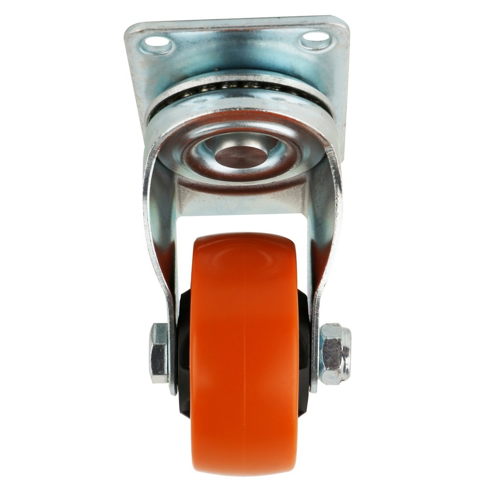 อะไหล่ เฟอร์นิเจอร์ ลูกล้อแป้นหมุน PP FITT 747075 3นิ้ว สีส้ม SWIVEL PLATE CASTER WHEEL FITT 747075 3" ORANGE