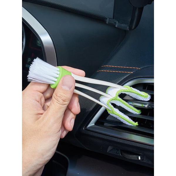 แปรงทำความสะอาดช่องแอร์รถยนต์ 2-in-1 อุปกรณ์ทำความสะอาด Cleaning Brush