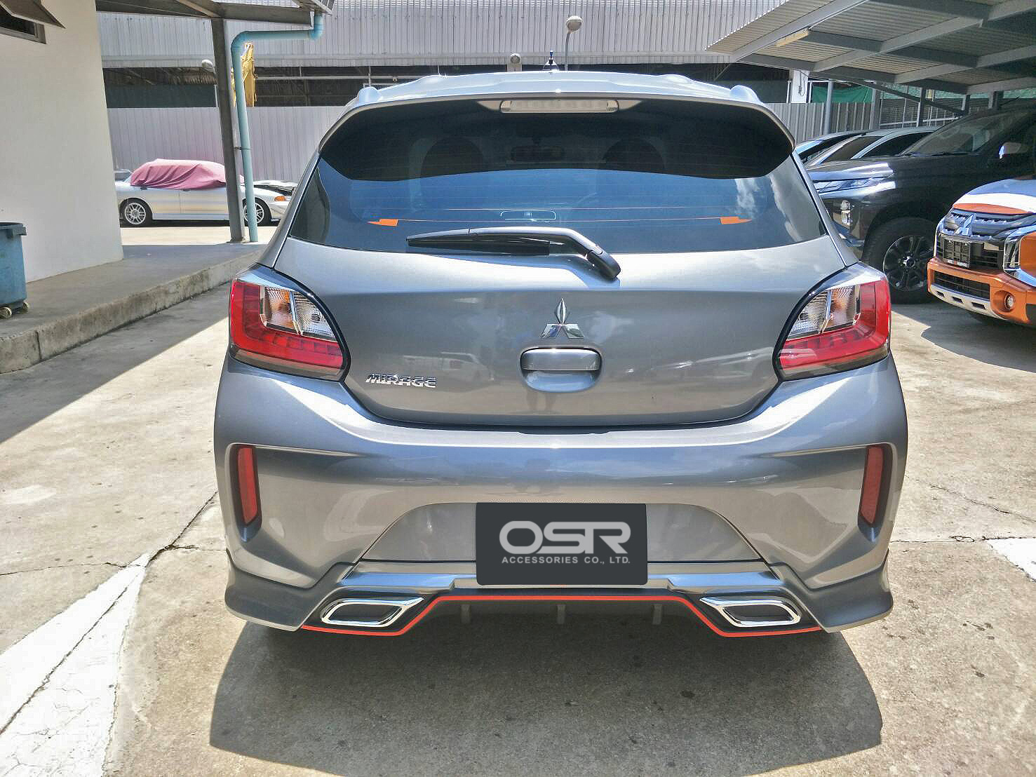 ชุดแต่งรถ สเกิร์ต-สปอยเลอร์ New Mitsubishi Mirage 2020 ทรง SR-Limited By OSR