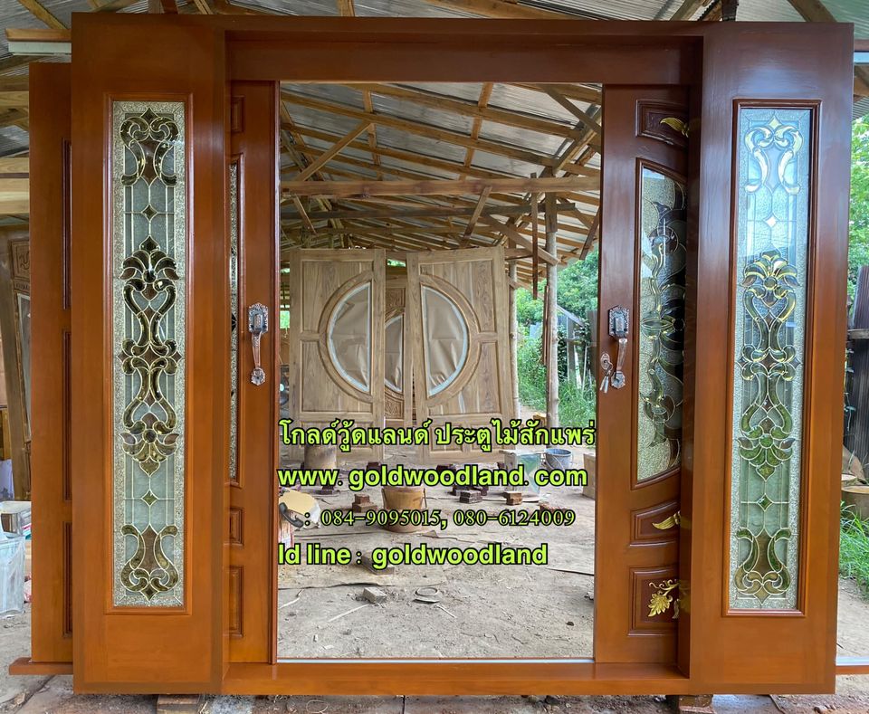 ประตูไม้บานเลื่อนสําเร็จรูป