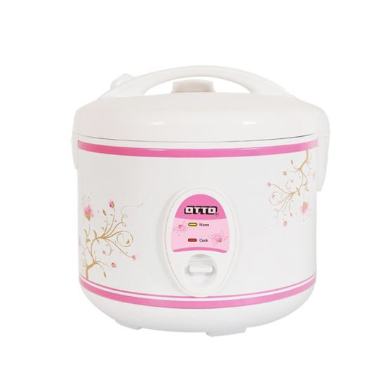 OTTO หม้อหุงข้าว รุ่น CR-180T ขนาด 1.8 ลิตร สีขาว - ชมพู มาพร้อมอุปกรณ์เสริมเพื่อความสะดวกในการใช้งานอย่างครบครัน