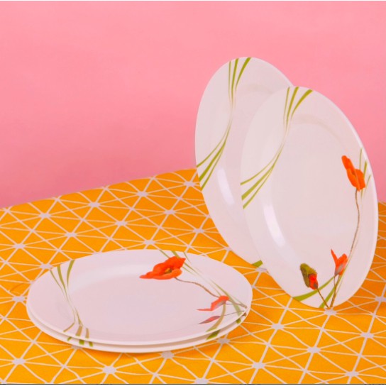 !!สินค้าขายดี!! ชุดจานเมลามีน Melamin Plate Set 4pc