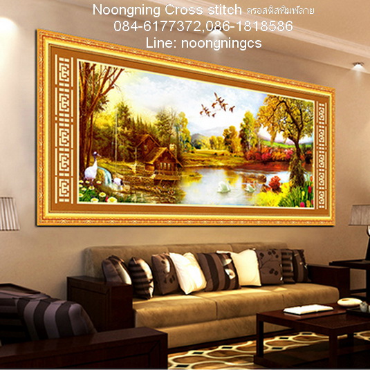 เหยี่ยว ชุดปักครอสติช พิมพ์ลาย ครอสติสจีน งานฝีมือ DIY