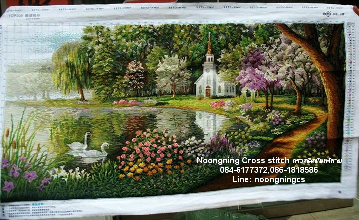 ตัวอักษรจีน ชุดปักครอสติช พิมพ์ลาย ครอสติสจีน งานฝีมือ DIY