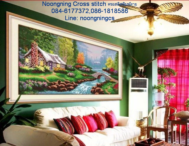 อินทรีย์ ชุดปักครอสติช พิมพ์ลาย ครอสติสจีน งานฝีมือ DIY