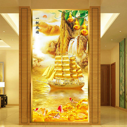 นกยูงดอกแมกโลเนีย ครอสติสคริสตัล Diamond painting โมเสก ภาพติดเพชร งานฝีมือ DIY