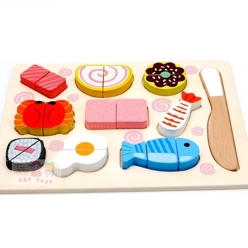 ของเล่นไมเ้สริมพัฒนาการ กระดานจับคู่อาหารเเละหั่นอาหาร(เเม่เหล็ก) ได้ 2 เเผ่น