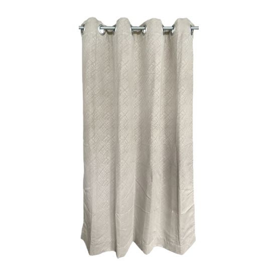 KASSA HOME ผ้าม่านตาไก่สำหรับหน้าต่าง รุ่น MAGNOLIA ขนาด 140 x 160 ซม. สีน้ำตาล ดีไซน์เรียบหรู