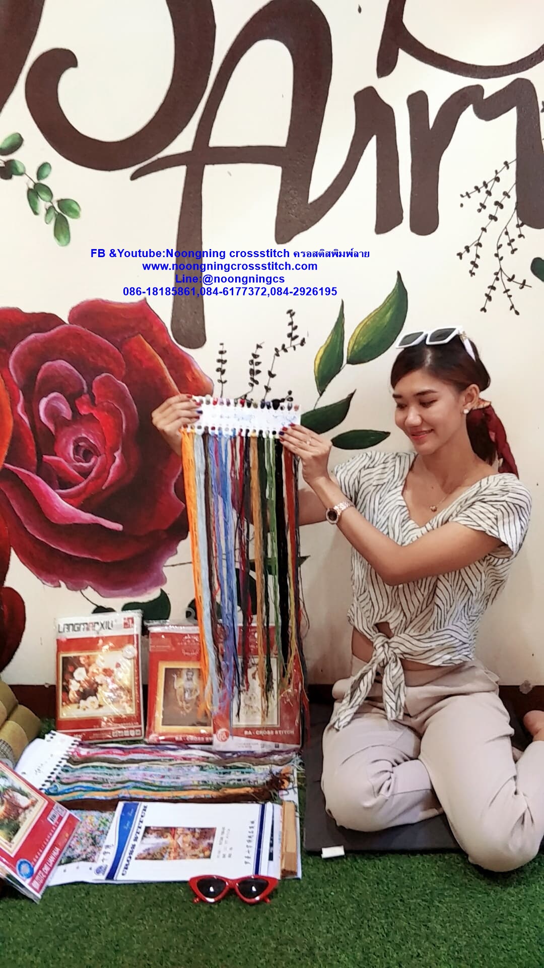 น้ำตก ชุดปักครอสติช พิมพ์ลาย ครอสติสจีน งานฝีมือ DIY