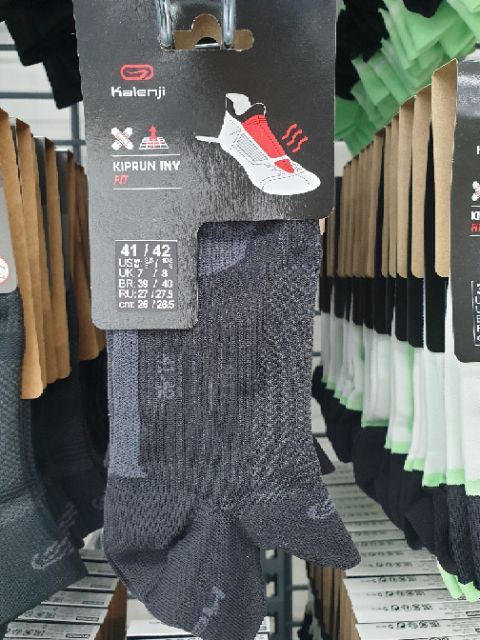 ถุงเท้าวิ่งมาราธอนแบบบาง Kalenji ของแท้