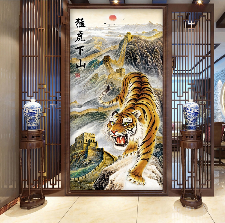 มังกรทอง ครอสติสคริสตัล Diamond painting โมเสก ภาพติดเพชร งานฝีมือทำที่บ้าน DIY