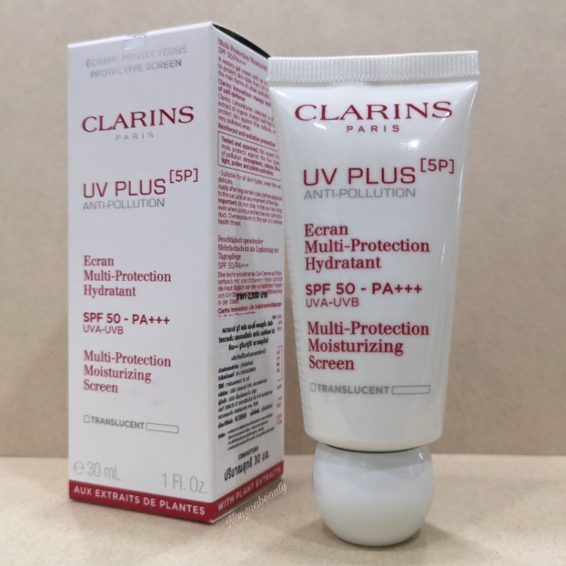 CLARINS UV PLUS 5P Anti-Pollution SPF50/Pa+++ สี Translucent 30ml กันแดด
