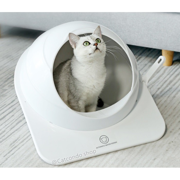 ❤️ห้องน้ำแมว ห้องน้ำแคปซูล กระบะทราย กันกระเด็น❤️