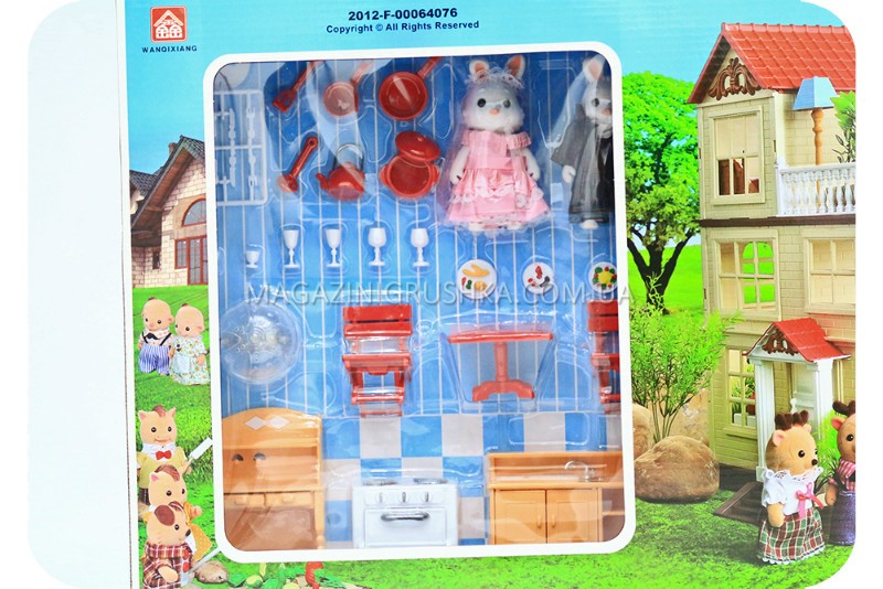 บ้านตุ๊กตากระต่าย 3 ชั้น Happy Family