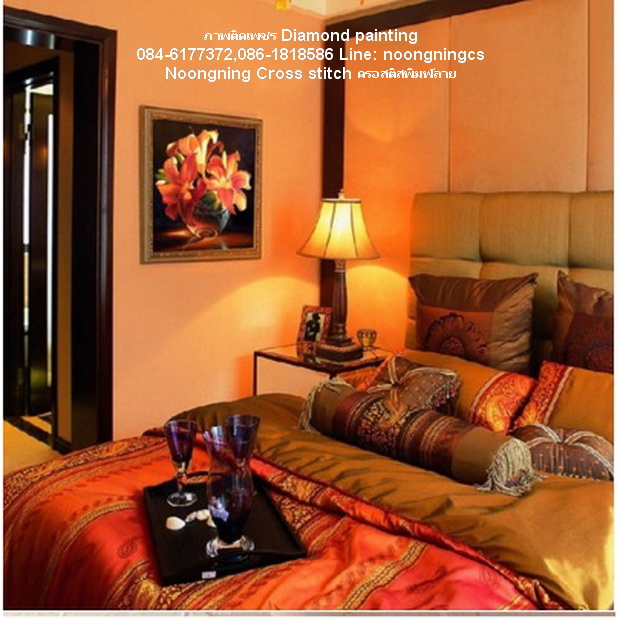 เสือขาว ครอสติสคริสตัล Diamond painting โมเสก ภาพติดเพชร งานฝีมือ DIY