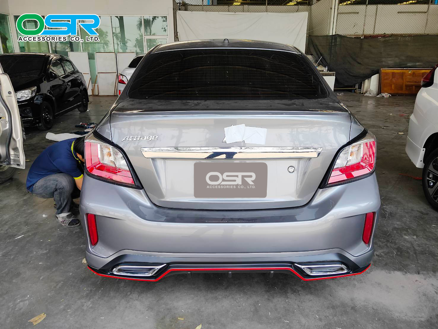 ชุดแต่งรถ สเกิร์ต-สปอยเลอร์ New Mitsubishi Attrage 2020 ทรง SR-Limited By OSR