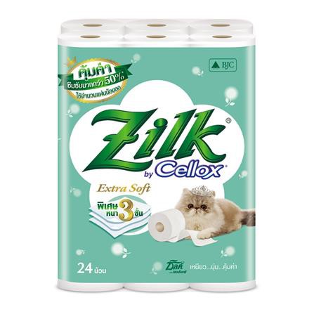 กระดาษชำระ ZILK เอ็กตร้า ซอฟท์ แพ็ค 24 เช็ดสะอาด ไม่ทิ้งขุย