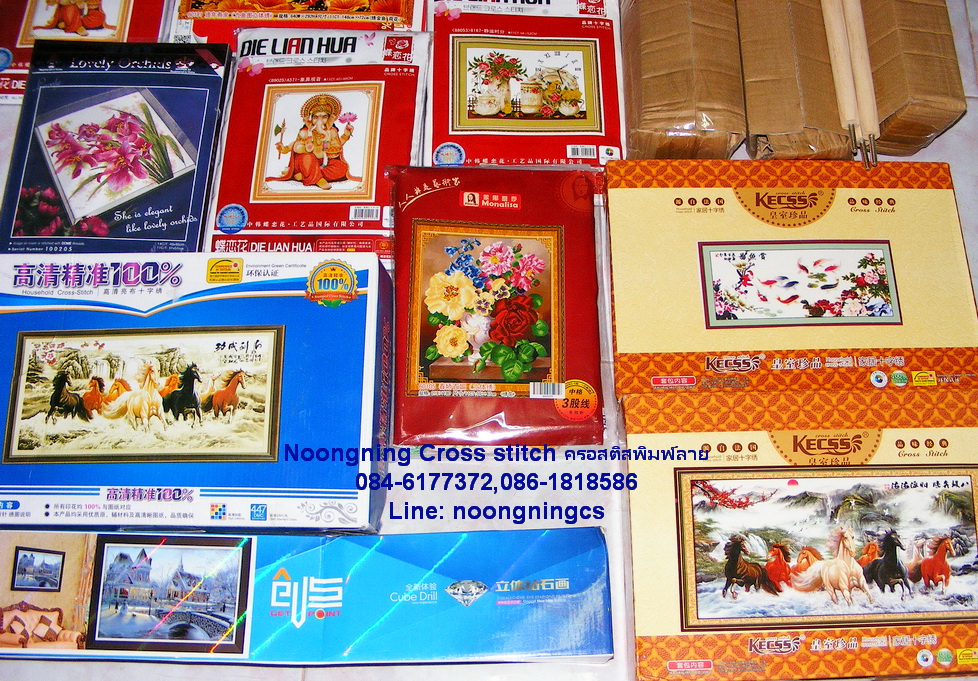 วิว ชุดปักครอสติช พิมพ์ลาย ครอสติสจีน งานฝีมือ DIY