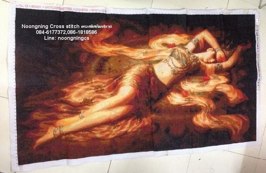 ตัวอักษรจีน ชุดปักครอสติช พิมพ์ลาย ครอสติสจีน งานฝีมือ DIY