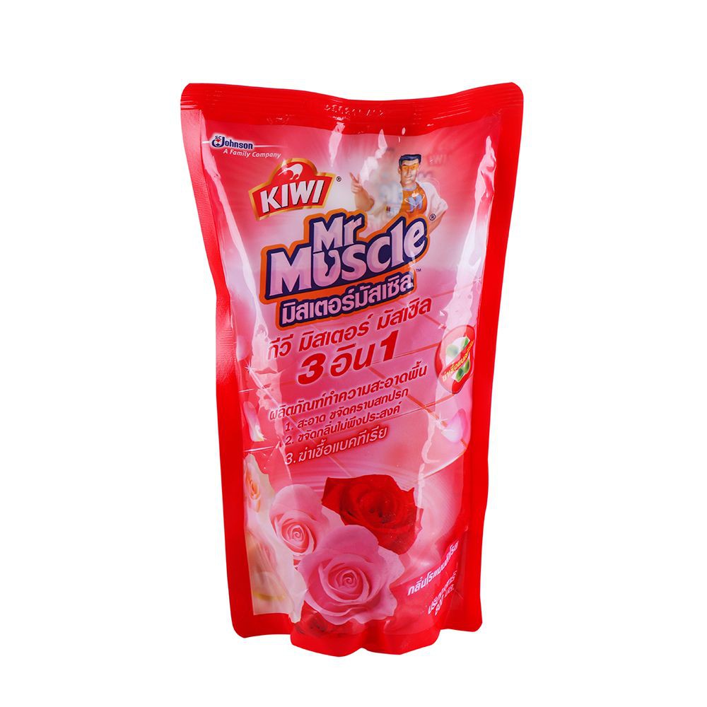 น้ำยาถูพื้น KIWI MR.MUSCLE 800 มล. กลิ่นโรแมนติกโรส DAILY CLEANER TILE KIWI MR.MUSCLE 800ML ROMANTIC ROSE