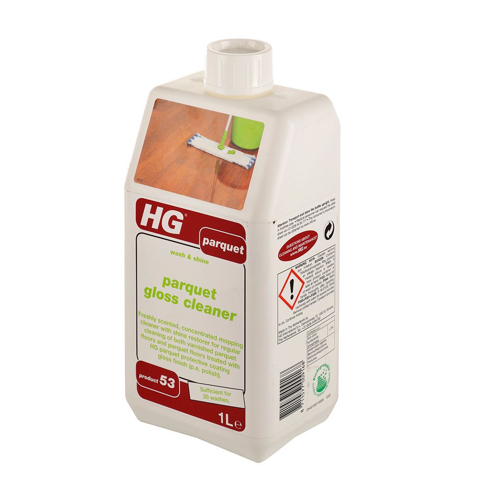น้ำยา ทำความสะอาดเคลือบเงาพื้นปาร์เก้ HG 1 ลิตร CLEAN&POLISH PARQUET 1L HG