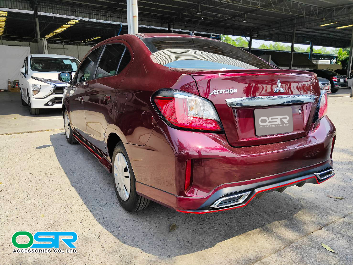 ชุดแต่งรถ สเกิร์ต-สปอยเลอร์ New Mitsubishi Attrage 2020 ทรง SR-Limited By OSR