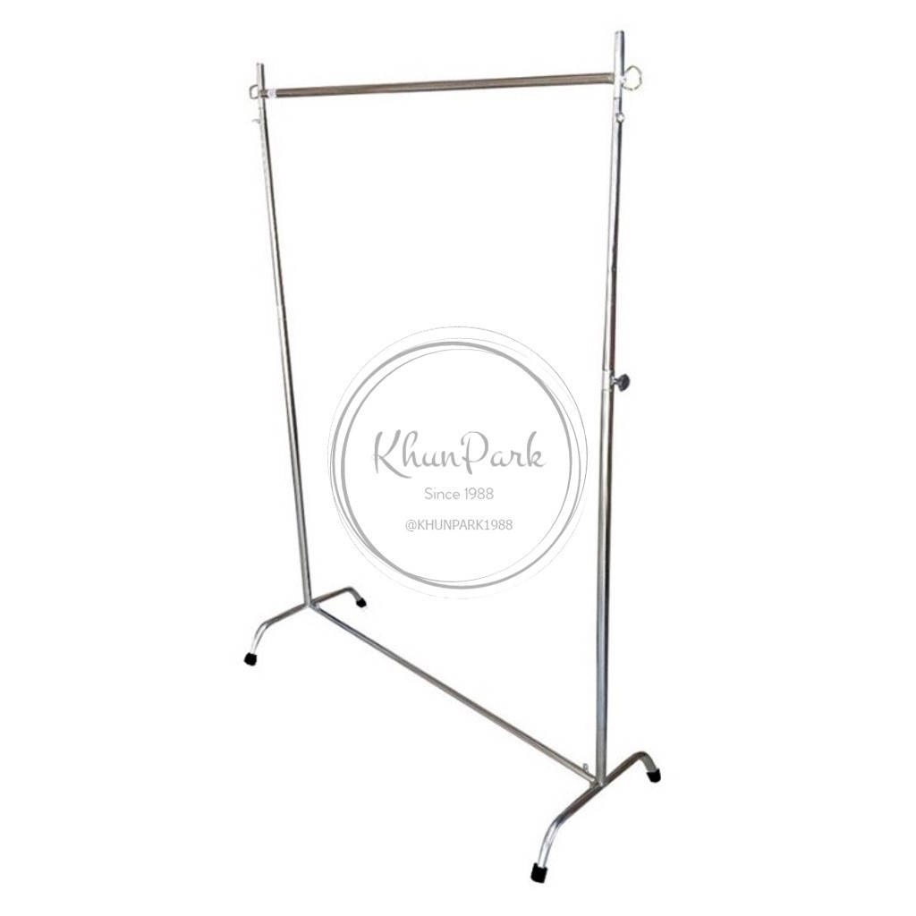 👕👖ราวตากผ้าโครเมี่ยม ราวชุบ ราวแขวนผ้า กว้าง 1ม. ปรับระดับสูง-ต่ำได้🏆 แข็งแรง ทนทาน kp99